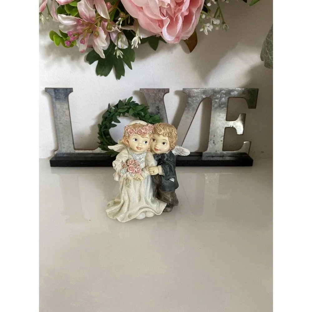 Ganz 95' Wedding Cake Topper Bride & Groom Bless This Marriage Figure G4456‎ Vtg